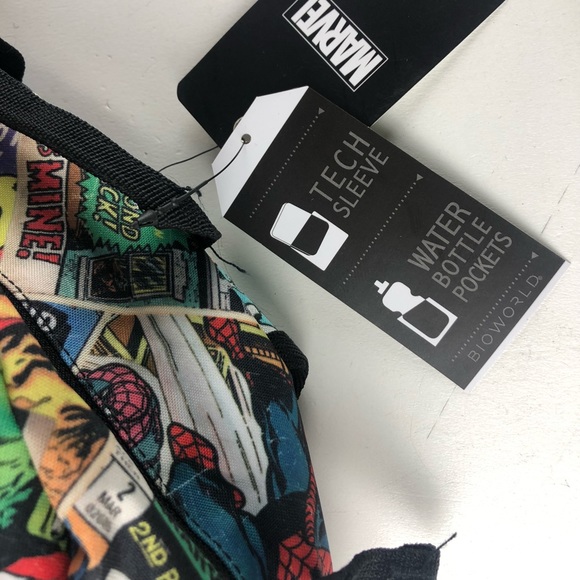 Marvel Comics Comicbook Themed Backpack Captain America Spider-Man Hulk Thor NWT - Picture 11 of 11